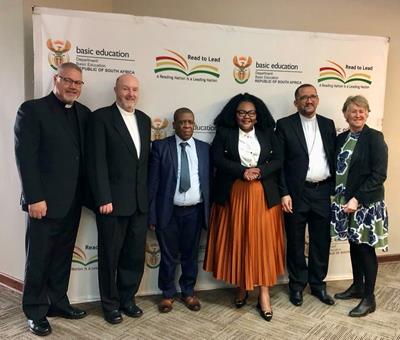 Delegation of the National Catholic Board of Education (NCBE) and CIE with Minister Gwarube