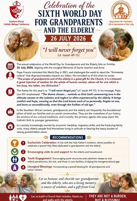 On World Day for Grandparents and the Elderly, SACBC calls for greater honour and care for older generations